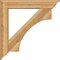 Ekena Millwork Westlake Traditional Rough Sawn Bracket w/ Offset Brace, Western Red Cedar, 8"W x 44"D x 44"H BKT0806X44X44WTL01RWR - alternate 4